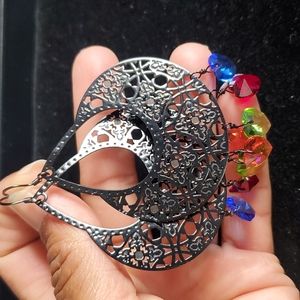 one-of-a-kind, Swarovski crystal earrings.